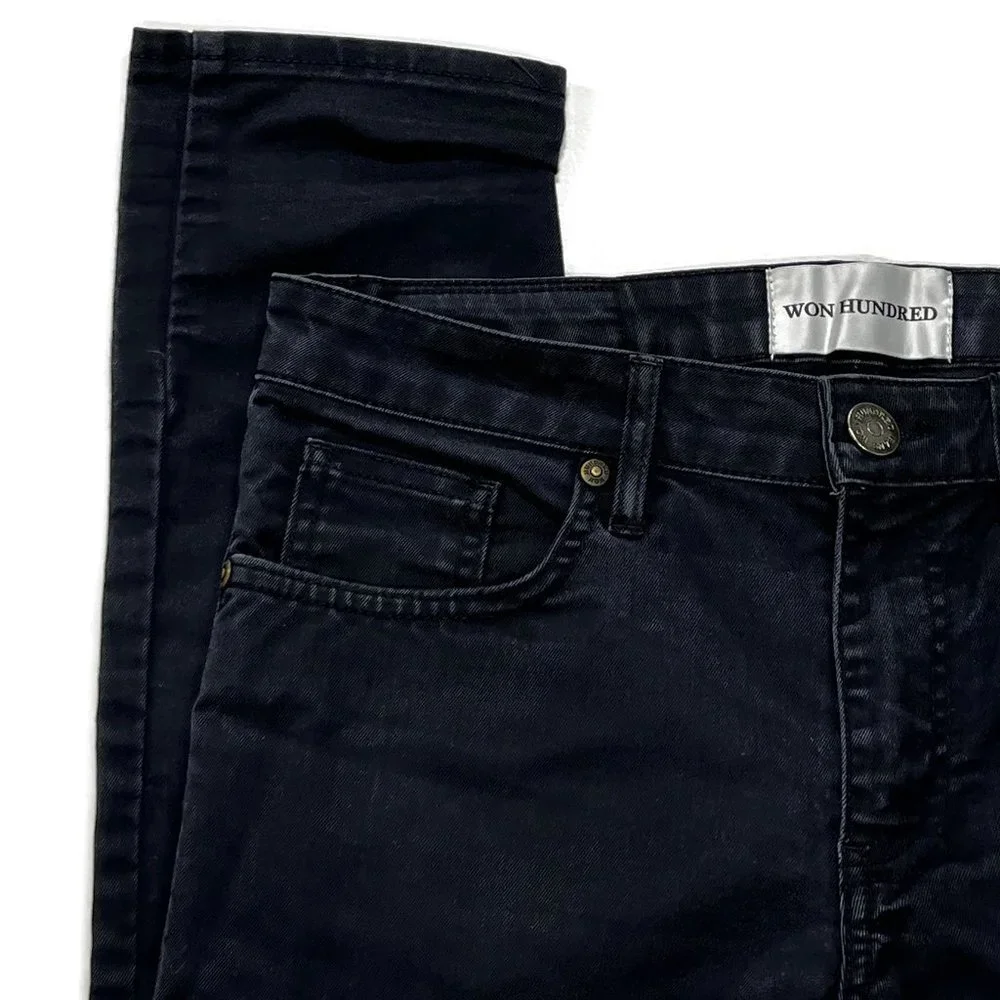 Won Hundred Jeans Mens 30 x 32 Black 5 Pocket Straight‎